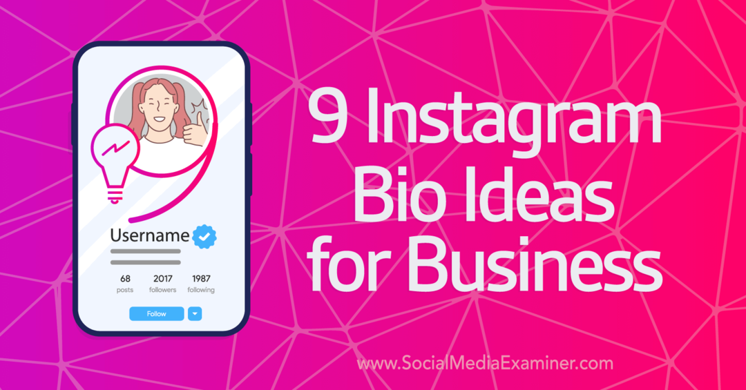 9 أفكار بيو لـ Instagram لفاحص وسائل التواصل الاجتماعي للأعمال