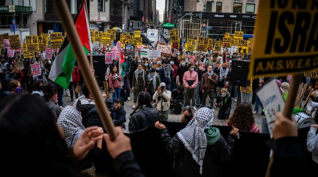 فلسطين إضراب نيويورك