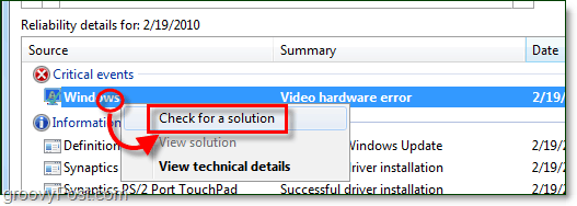 تحقق من حلول Windows 7 للمشكلات