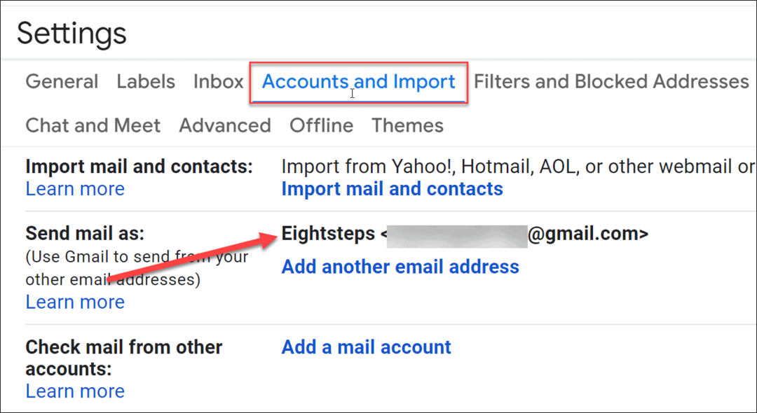 اسم العرض الجديد gmail
