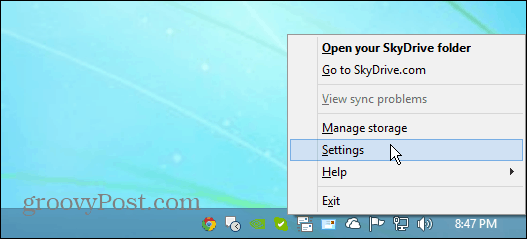 إعدادات SkyDrive