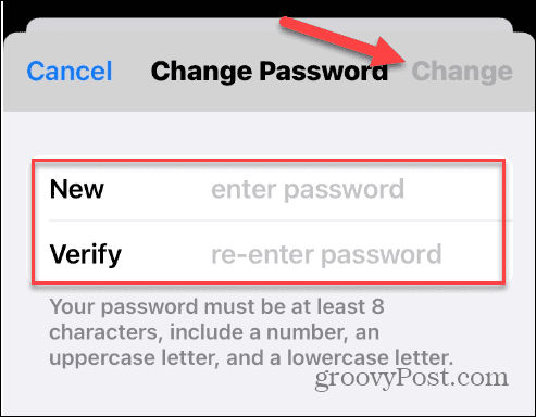 تغيير كلمة مرور معرف Apple الخاص بك