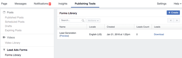 أدوات النشر على الفيسبوك تؤدي النماذج