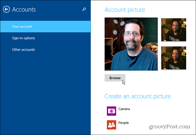كيفية تغيير صورة حساب Windows 8.1 الخاص بك