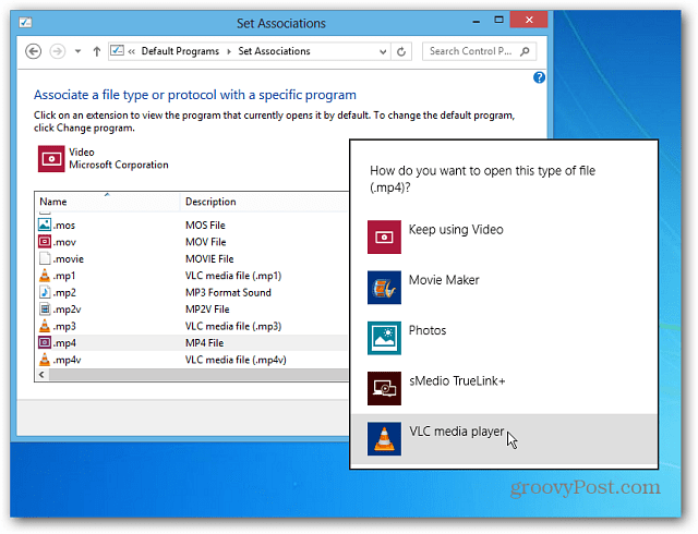 Windows 8: جعل ملفات الفيديو والموسيقى مفتوحة في برامج سطح المكتب
