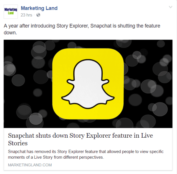 Snapchat يغلق ميزة Story Explorer في Live Stories.