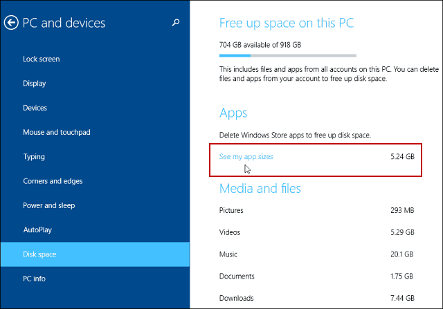 نصيحة Windows 8.1: إدارة التطبيقات الحديثة وإخلاء مساحة على القرص