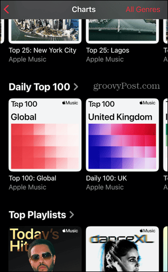 مخططات موسيقى apple اليومية لأفضل 100 موقع عالمي