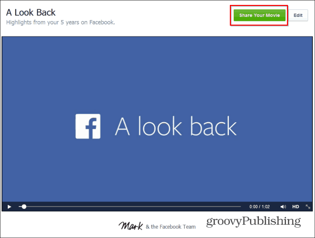 كيفية تحرير الفيديو الخاص بك في الفيسبوك "نظرة إلى الوراء"