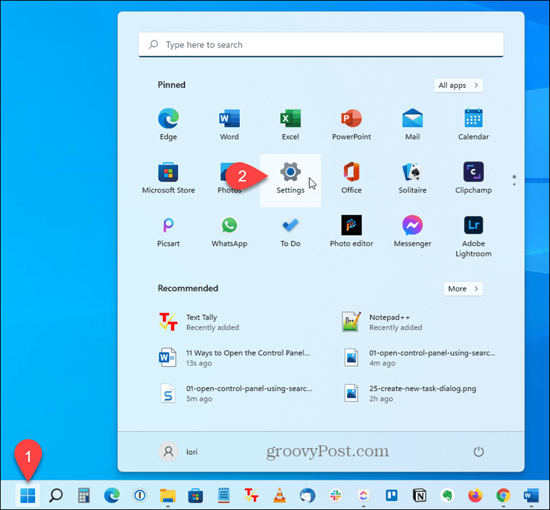 افتح تطبيق الإعدادات في نظام التشغيل Windows 11