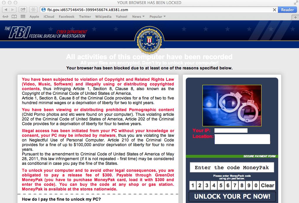 OS X Ransomware Safari