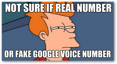 لست متأكدا إذا كان رقم حقيقي أو رقم صوت جوجل وهمية