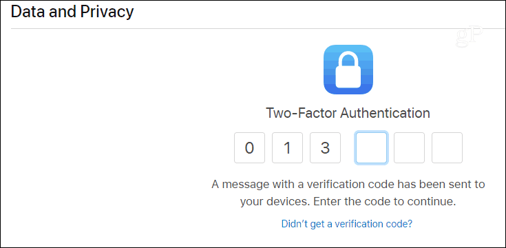 تسجيل الدخول إلى بوابة خصوصية Apple