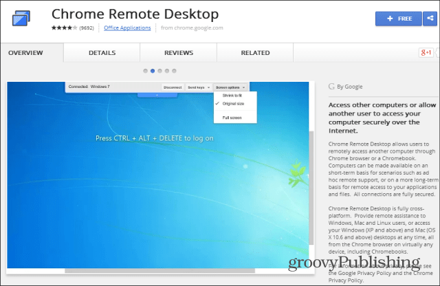 متجر Chrome Remote Desktop الإلكتروني