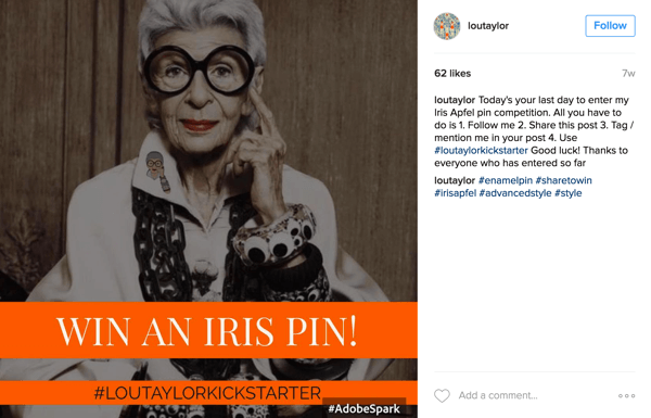 لمسابقة هاشتاج Instagram ، اطلب من المستخدمين نشر صورة مع علامة التصنيف الخاصة بحملتك.