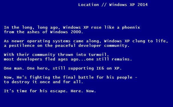 العب الهروب من XP للاحتفال بنهاية عصر