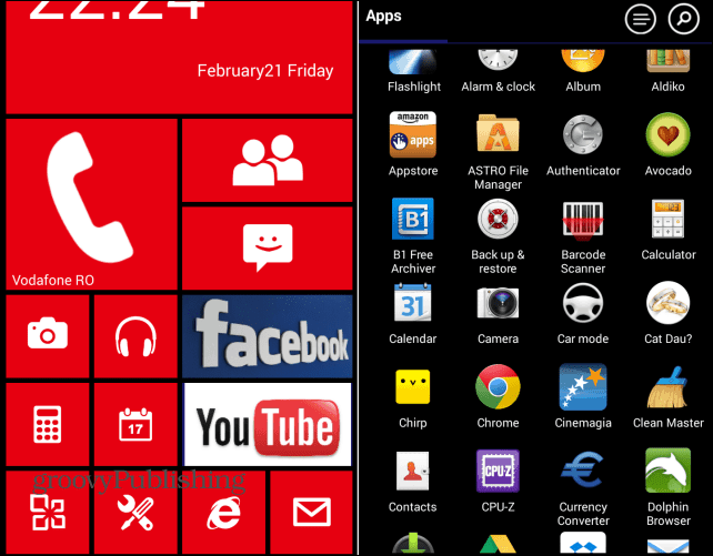 اجعل Android يشبه Windows Phone مع Launcher 8
