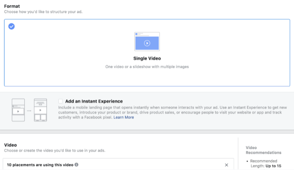 تحسين Facebook ThruPlay لإعلانات الفيديو ، الخطوة 4.
