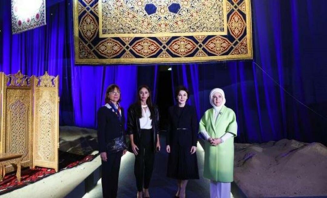قدمت السيدة الأولى أردوغان الشكر إلى زيروات ميرزيوييفا ، زوجة رئيس أوزبكستان