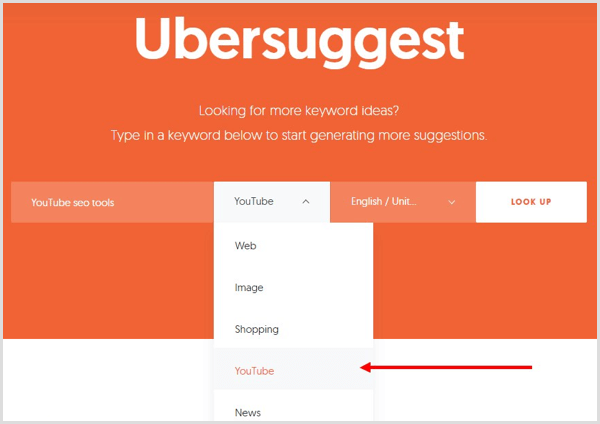 قم بالبحث عن الكلمات الرئيسية باستخدام Ubersuggest.