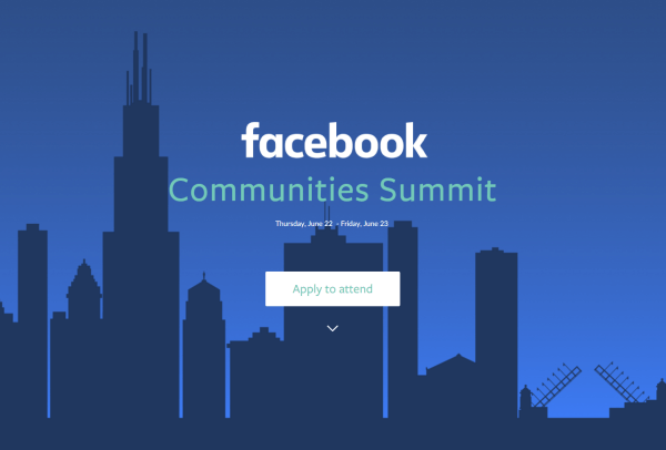 سيستضيف Facebook أول قمة لمجتمعات Facebook في 22 و 23 يونيو في شيكاغو.