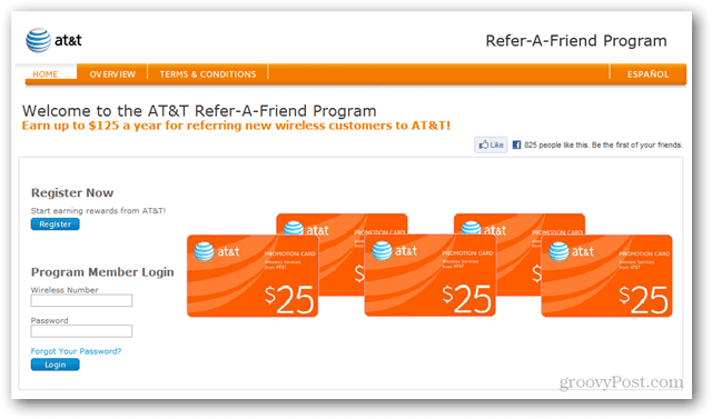 برنامج AT&T Refer-A-Friend