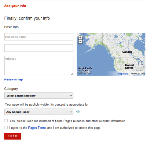 صفحات Google+ - الأنشطة التجارية والأماكن المحلية