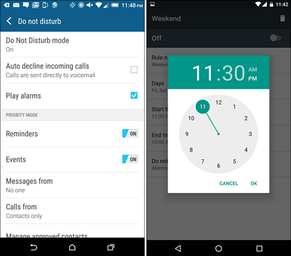 نصيحة Android: قم بتشغيل الجدول الزمني وعدم الإزعاج