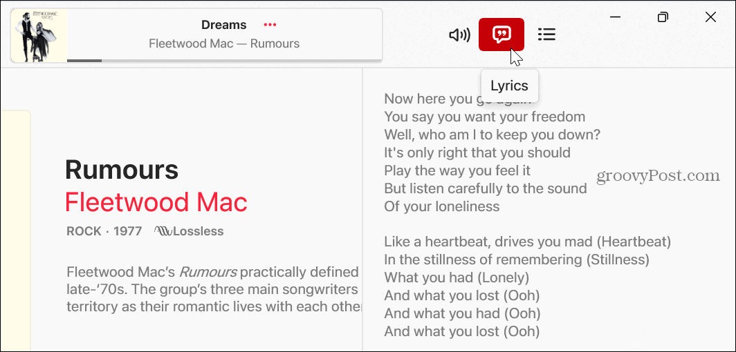 عرض الأغاني على Apple Music