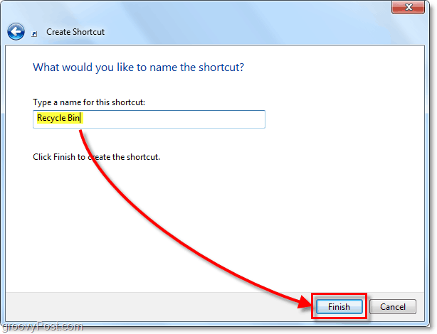 كيفية الوصول إلى سلة المحذوفات من قائمة ابدأ في Windows 7