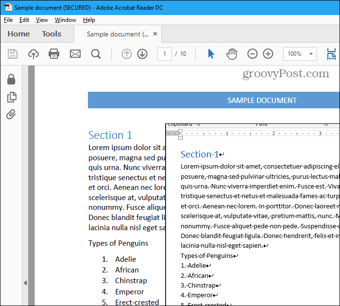 ملف PDF وملف Word