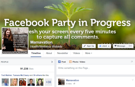 mamavation الفيسبوك صورة غلاف الحزب