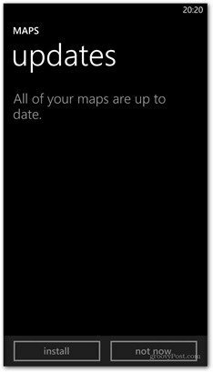 Windows Phone 8: تنزيل خرائط Bing للاستخدام دون اتصال