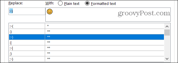 بدائل النص المنسق في Word على Windows