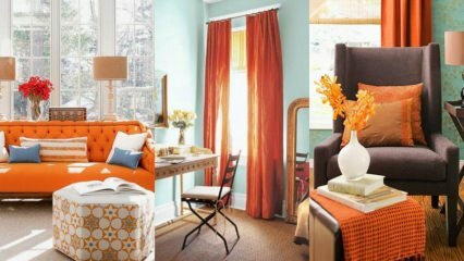 أفكار تزيين المنزل باللون البرتقالي