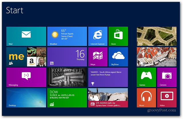قم بتخصيص شاشة بدء Windows 8 باستخدام الوشم