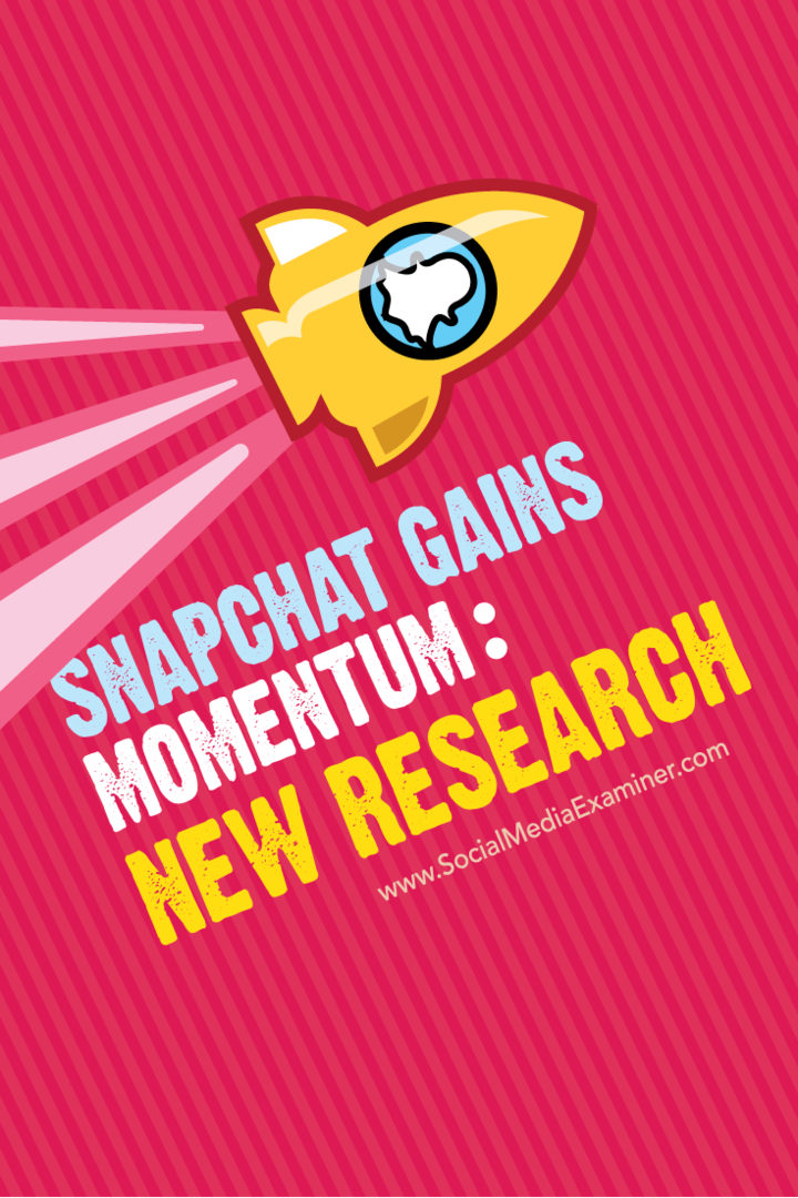 Snapchat يكتسب زخماً: بحث جديد: ممتحن وسائل التواصل الاجتماعي