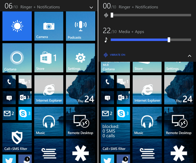 تلميح Windows Phone 8.1: قم بإيقاف تشغيل Ringers and Alarms بسرعة