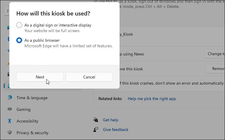 قم بإعداد Kiosk Mode على Windows 11