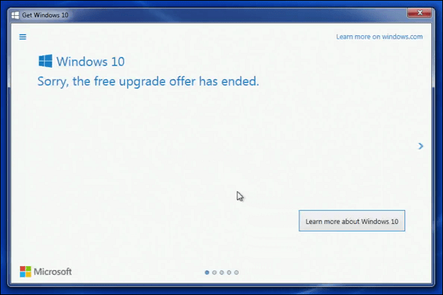 توصي Microsoft العملاء بالاتصال بالدعم لترقيات Windows 10 التي لم تكتمل قبل الموعد النهائي
