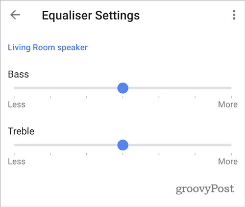 تم تعيين معادل الصوت في Google Home