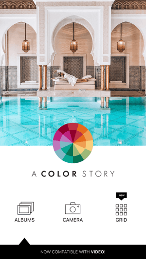 قم بإنشاء قصة A Color Story في Instagram ، الخطوة الأولى تعرض خيارات التحميل.