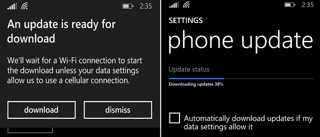 إصدارات Microsoft Update لمعاينة Windows Phone 8.1
