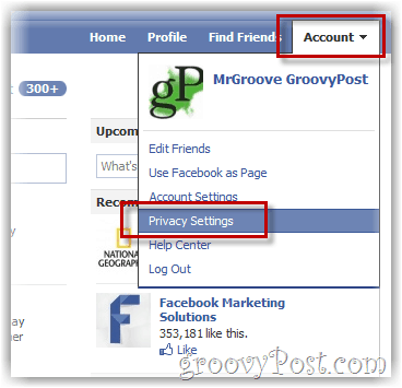 كيفية الوصول إلى إعدادات قائمة الخصوصية الفيسبوك
