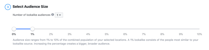 حدد حجم جمهور Facebook الذي يشبهه