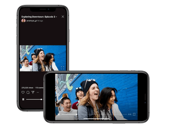 يدعم Instagram الآن الفيديو الأفقي.