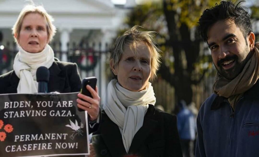 الممثلة الأمريكية سينتيا نيكسون تحدثت نيابة عن الفلسطينيين من أمام البيت الأبيض!
