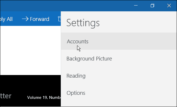 حسابات تطبيقات Windows 10 Mail