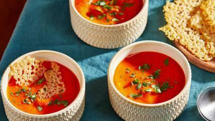 وصفة شوربة الطماطم المعكرونة اللذيذة! سوف تحب هذا التحضير من حساء الطماطم المعكرونة.