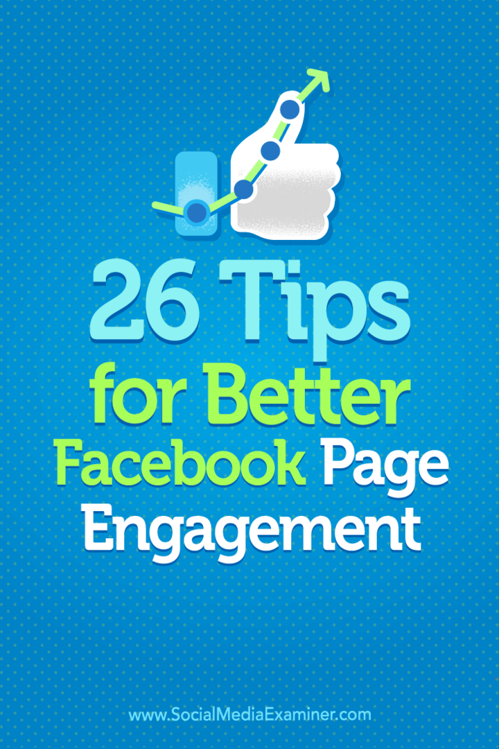 نصائح حول 26 طريقة لتعزيز مشاركة صفحتك على Facebook.